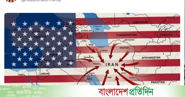 মধ্যপ্রাচ্যের মানচিত্রে মার্কিন পতাকা, ইরানকে নতুন বার্তা ট্রাম্পের | | বাংলাদেশ প্রতিদিন