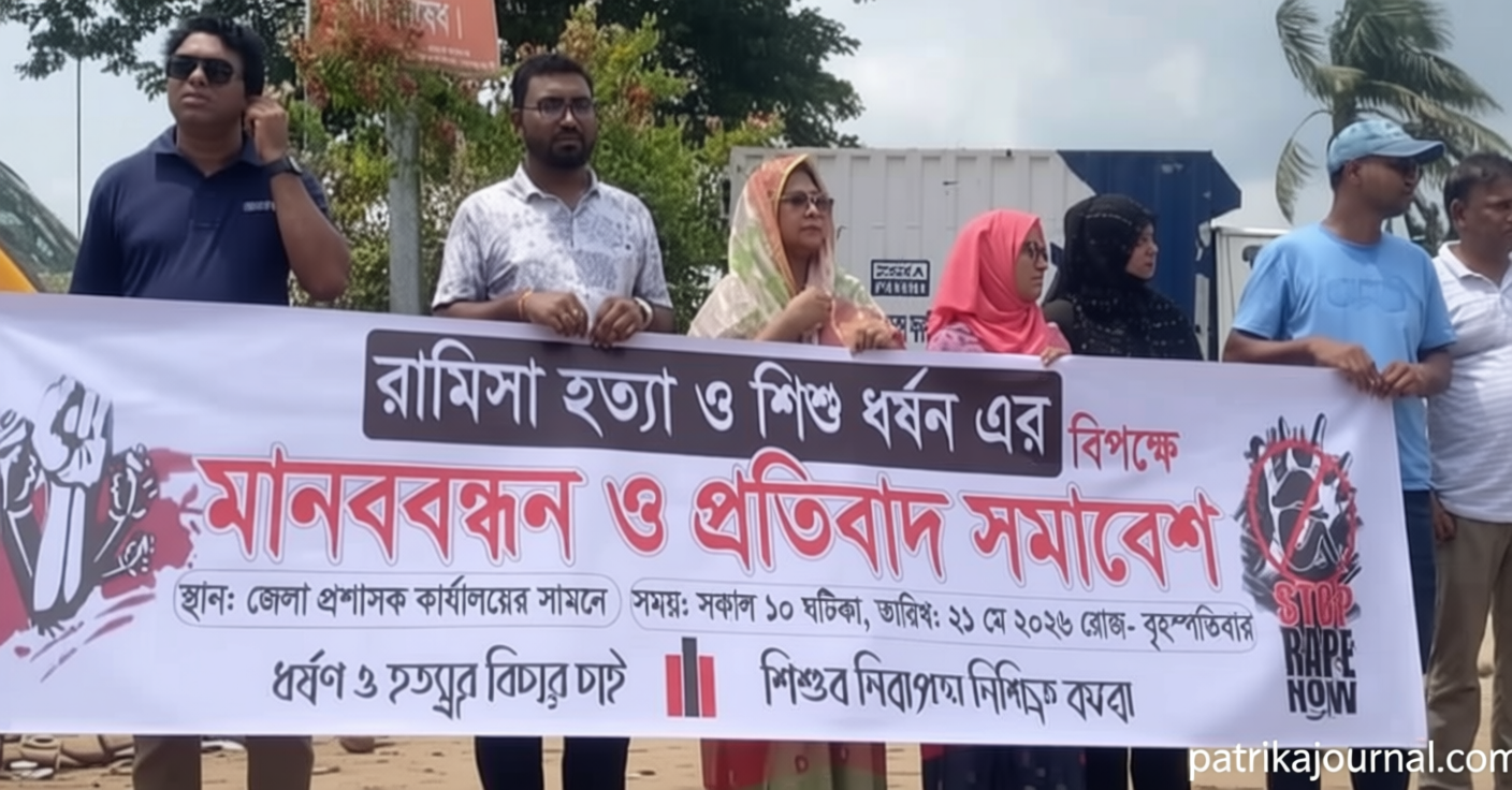 শিশু রামিসা হত্যা: জড়িতদের সর্বোচ্চ শাস্তির দাবিতে নোয়াখালীতে মানববন্ধন | | বাংলাদেশ প্রতিদিন