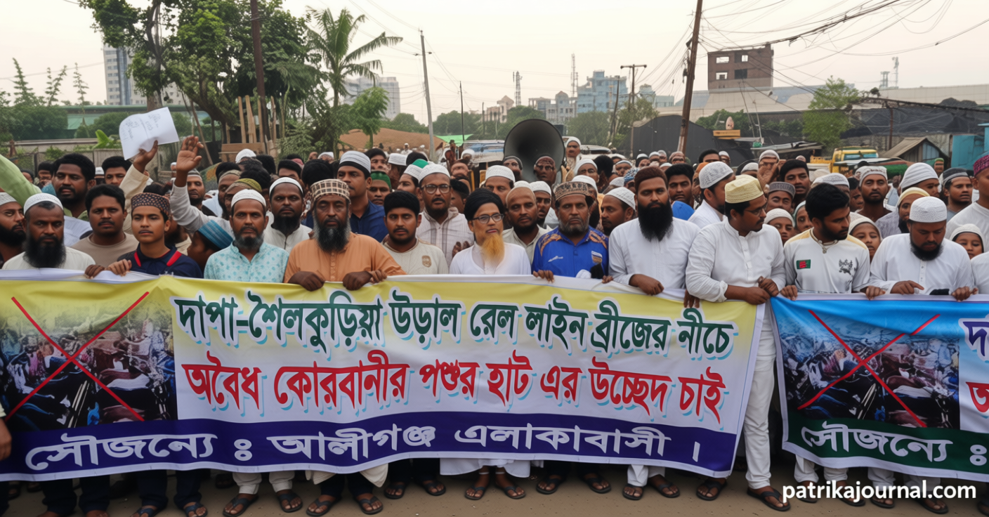 নারায়ণগঞ্জে কোরবানির পশুর অবৈধ হাট উচ্ছেদের দাবিতে সড়ক অবরোধ | | বাংলাদেশ প্রতিদিন
