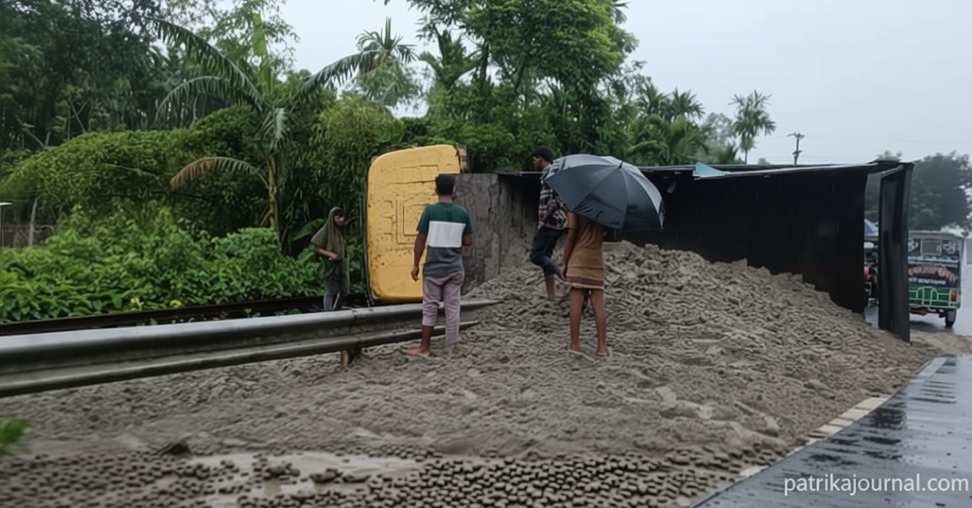 ট্রাক উল্টে রেললাইন ব্লক, কুড়িগ্রামের সঙ্গে রেল যোগাযোগ বন্ধ | | বাংলাদেশ প্রতিদিন