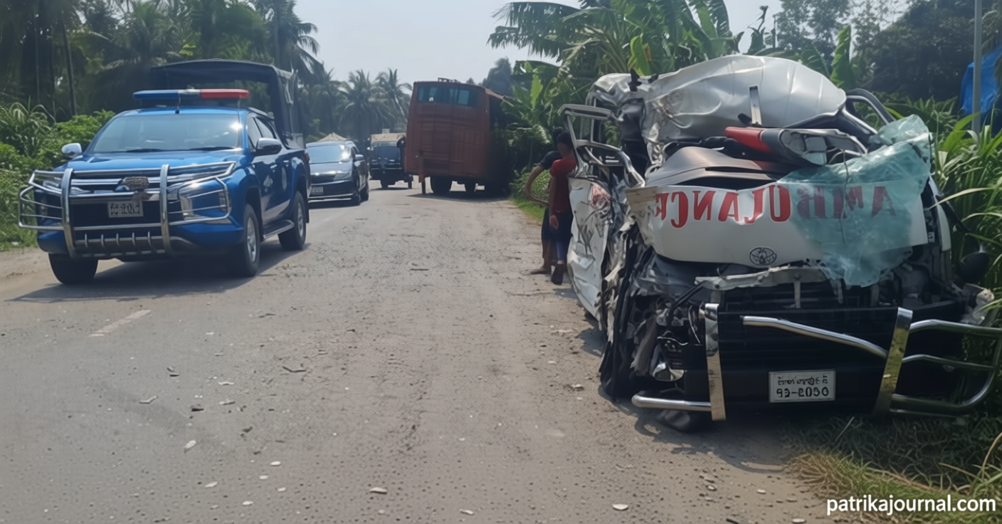 স্বামীর মরদেহ নিয়ে বাড়ি ফেরার পথে বাস-অ্যাম্বুলেন্স সংঘর্ষে স্ত্রীসহ নিহত ২ | | বাংলাদেশ প্রতিদিন