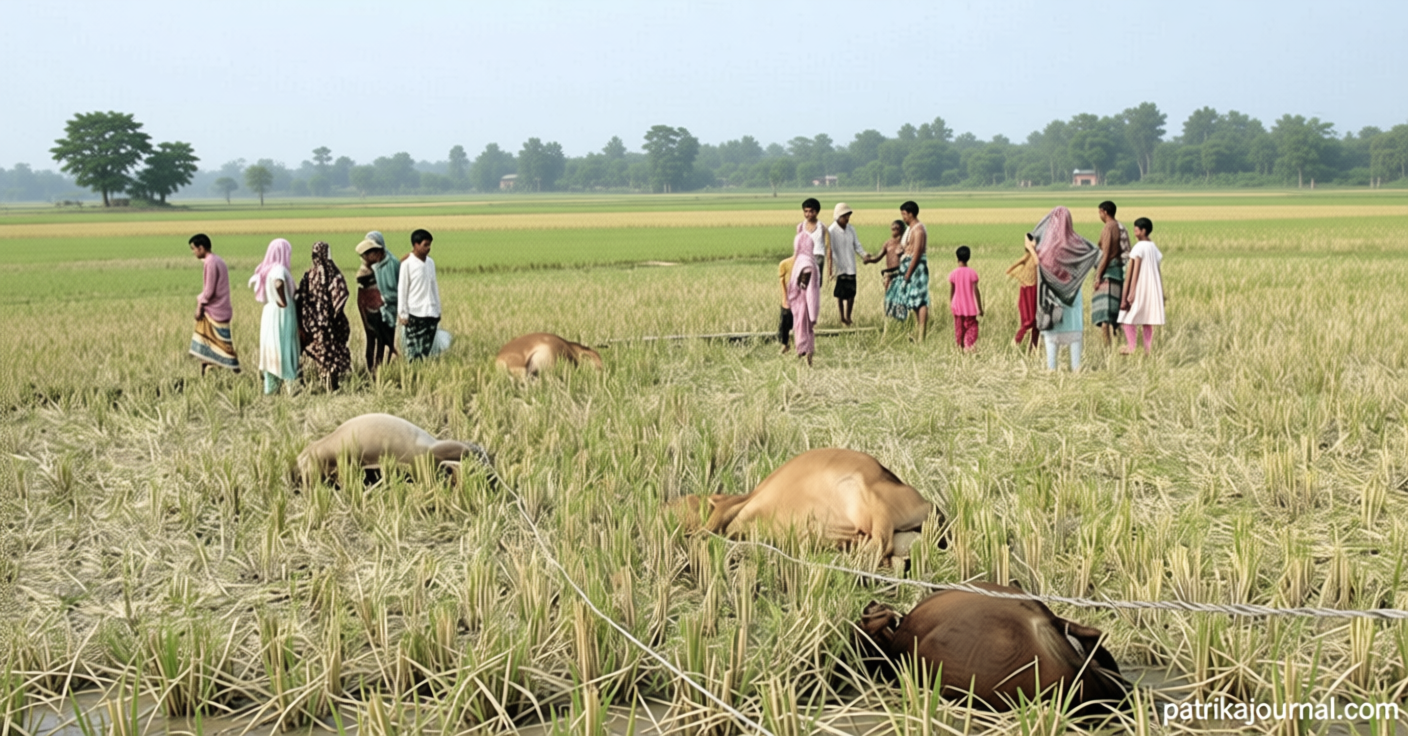 টাঙ্গাইলে ‘অরক্ষিত লাইনে’ বিদ্যুৎস্পৃষ্টে ৫ গরুর মৃত্যু | | বাংলাদেশ প্রতিদিন
