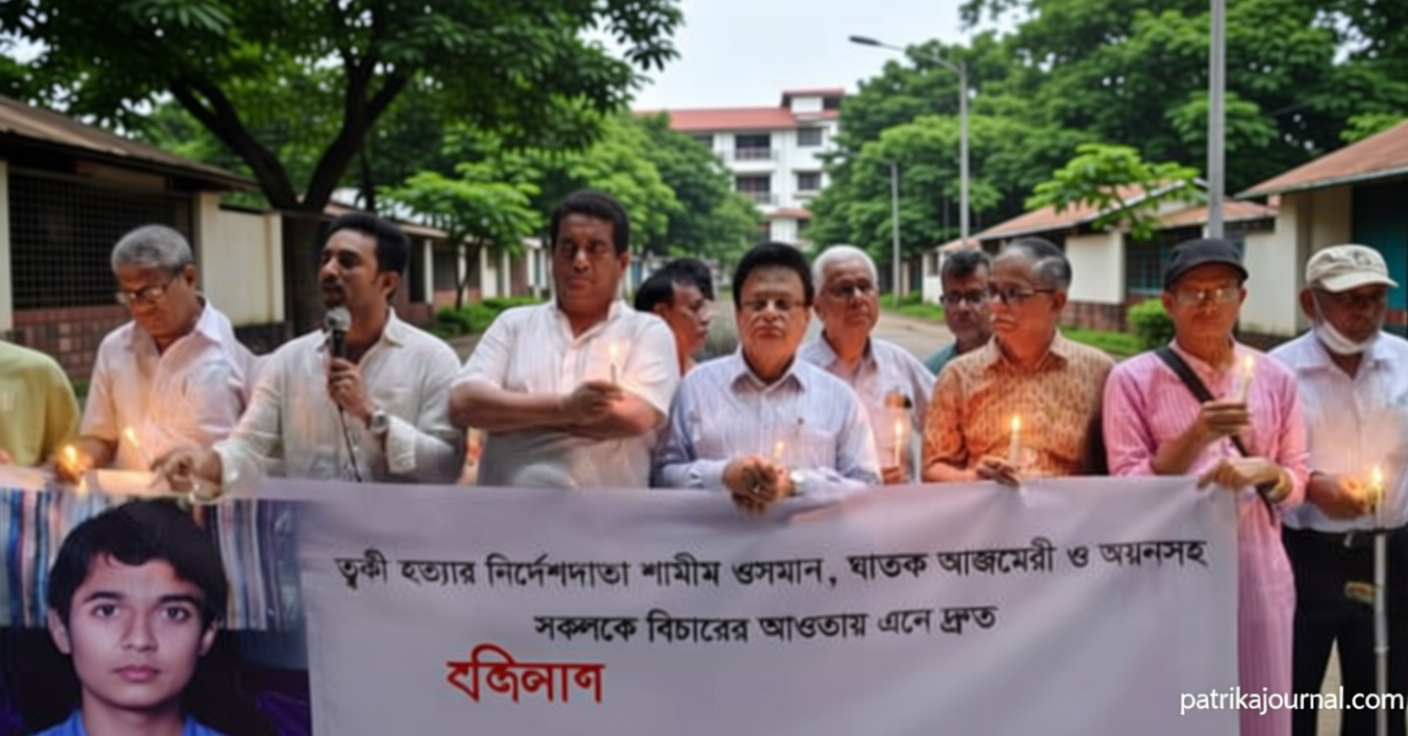 নারায়ণগঞ্জে ত্বকী স্মরণে আলোক প্রজ্বালন | | বাংলাদেশ প্রতিদিন